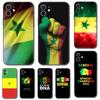 Senegal Flag Phone Case for Iphone 5 5s 2020se 6 6s 7 8 Plus X 10 XR XS 11 12 13 Mini Pro MAX Black Tpu Back Cover