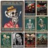 Choose Something Fun Skull Metal Tin Signs Posters Plate Wall Decor for Garage Bars Man Cave Cafe Clubs Retro Posters Plaque