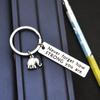 Breloc Inspirațional cu Energie Pozitivă, Elefant Nu Uita Niciodată Cât de Puternic Ești Breloc din Oțel Inoxidabil, Cadouri pentru Rude și Prieteni