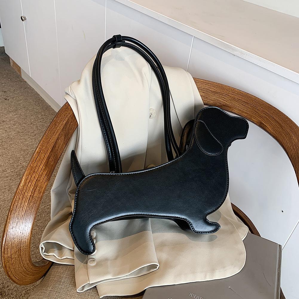 Damen Cartoon Hund geformte Umhängetasche PU Leder Einzigartige Design Handtasche Neuheit Party Abendtasche Niedliche Lässige Achseltasche