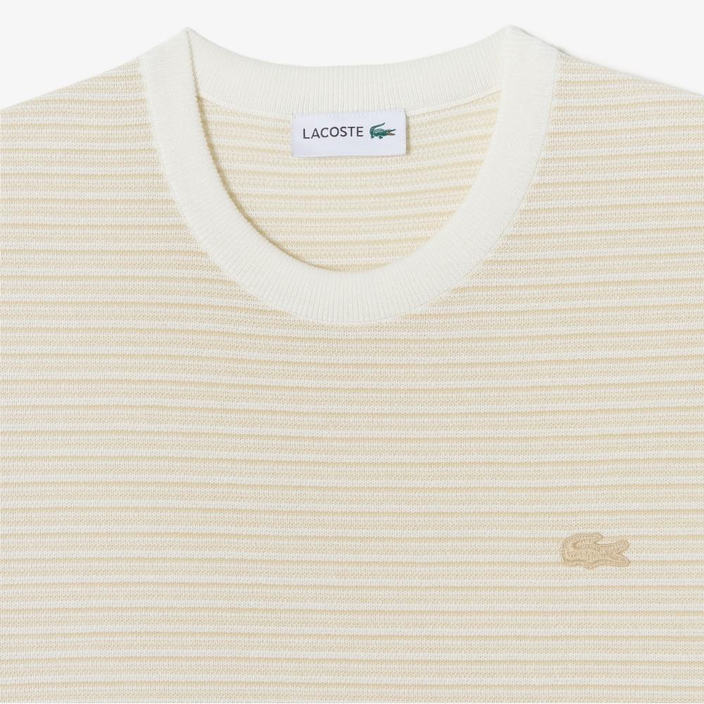 Lacoste Men's Multi-Stripe Short-Sleeve Crew Neck Pullover AH307E-56G02S
