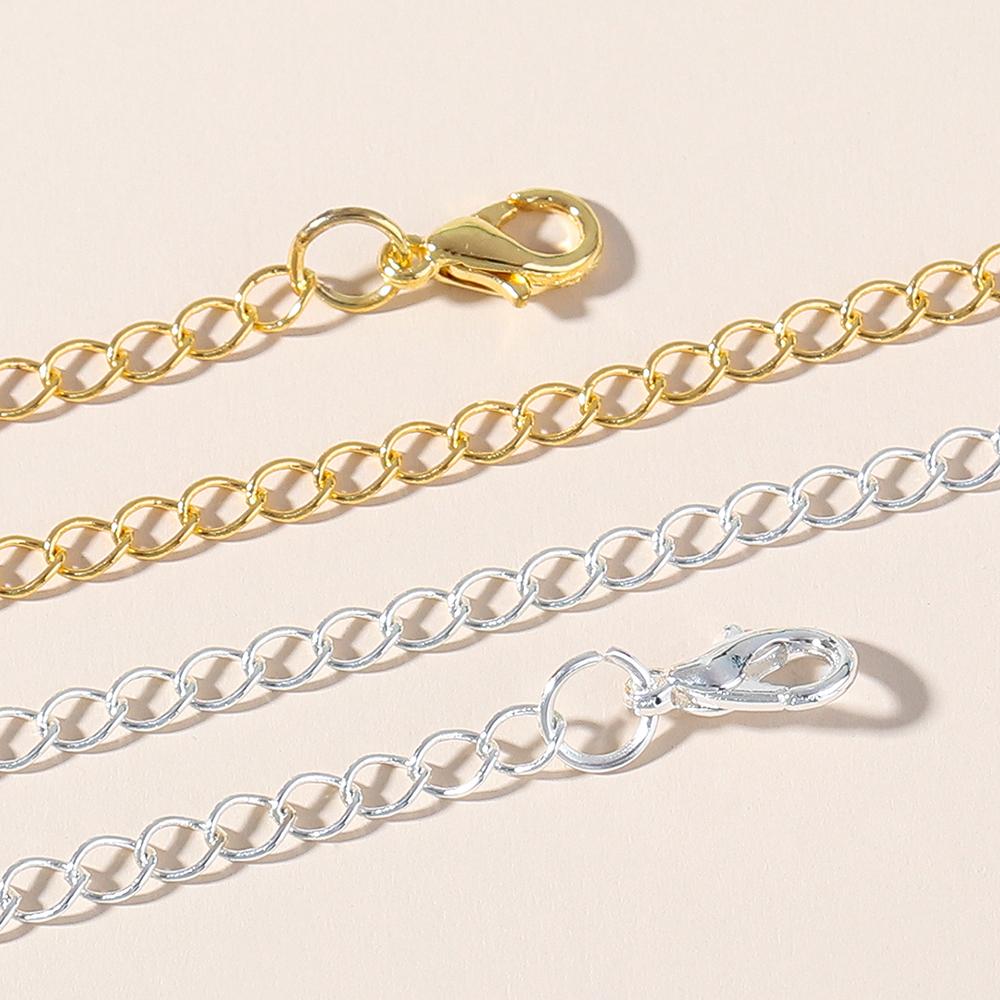 8pcs Plated Copper Extension Chain Lobster Clasps Connectors Metal Extended Tail Chains For Jewelry Making DIY Bracelet Necklace