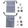 22mm Doubling Cube and Four 16mm Dices Gaming Accessories Set of Acrylic Backgammon Pearls Dices Set with Storage Bag