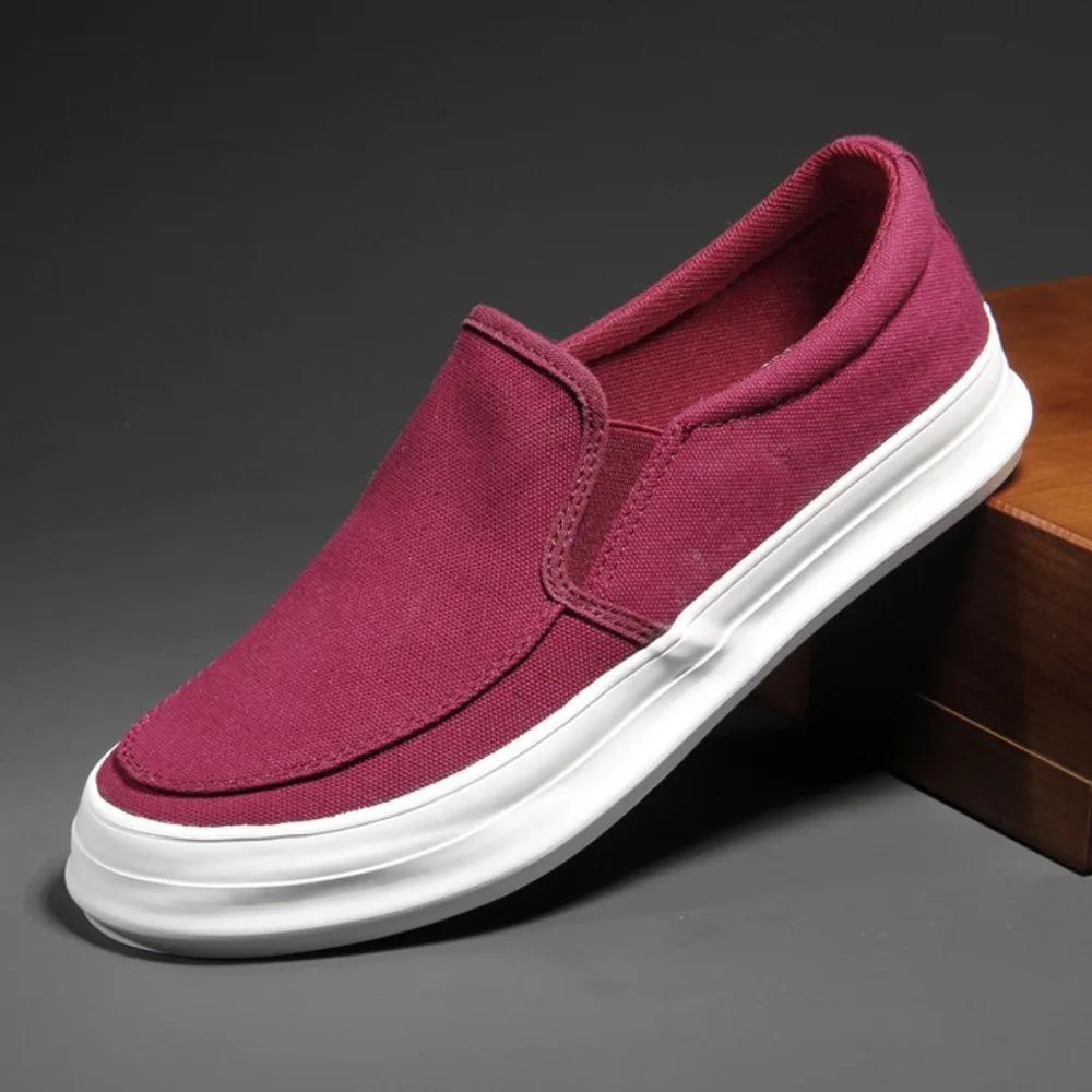 Canvas Schoenen Heren Nieuwe Ademende Casual Schoenen Klassiek Veelzijdig Trendy Dikke Zool Comfortabel Laag Model Canvas Herenschoenen Sneaker
