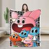 Die erstaunliche Welt von Gumball Weiche Warme Decke Camping Plüsch Überwurfdecke Ästhetisch Outdoor Flanell Bettüberwurf Sofa Bettbezug