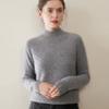 Women's Retro Cable Knit Cashmere Sweater: Autumn/Winter Half-High Collar, Thick, Loose Base Layer.