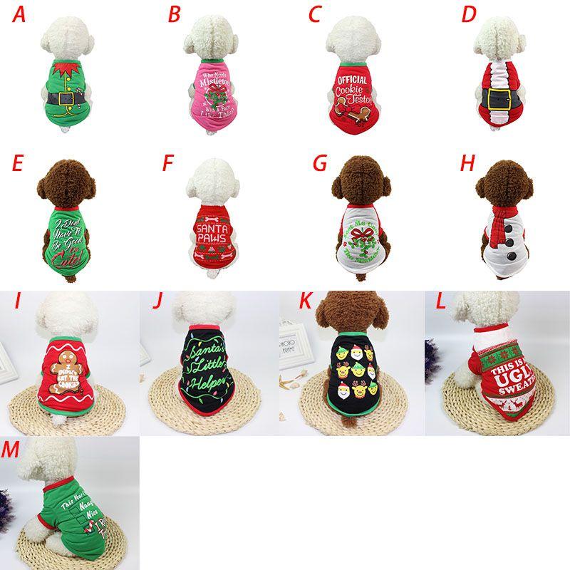 Festive Christmas Pet Clothes Dog Santa Sweater Shirt For Stylish Puppies And Cats