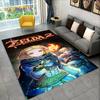 Tapis Dessin Animé 3D Z-Zelda2 pour Salon Chambre Décoration Maison, Tapis de Sol Antidérapant Décoration pour Canapé Paillasson Enfants 2025