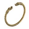 Punk Double Dragon Head Bangle Women Men Wristband Cuff Bracelets Nordic Viking Pagan Jewelry Party Christmas Gift Charm