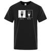 Alltagsgegenstände Muster Metall Plastik Gabel T-Shirt Baumwolle Kurzarm Herren T-Shirts Punk Hip Hop T-Shirts Vintage Streetwear