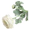 Simulated Lulian Flower Faux Silk Ranunculus Bouquet with 1 Bloom And 1 Bud for Wedding Home Photography Decoration Floral