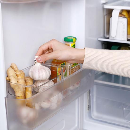 Cooling Clear Storage Boxes Extra-Thick Shatterproof PET Containers with Handles Stackable Refrigerator