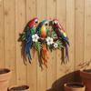 Metal Parrot Wall Art Indoor Outdoor Avian Sculpture Decor Weather Resistant Tropical