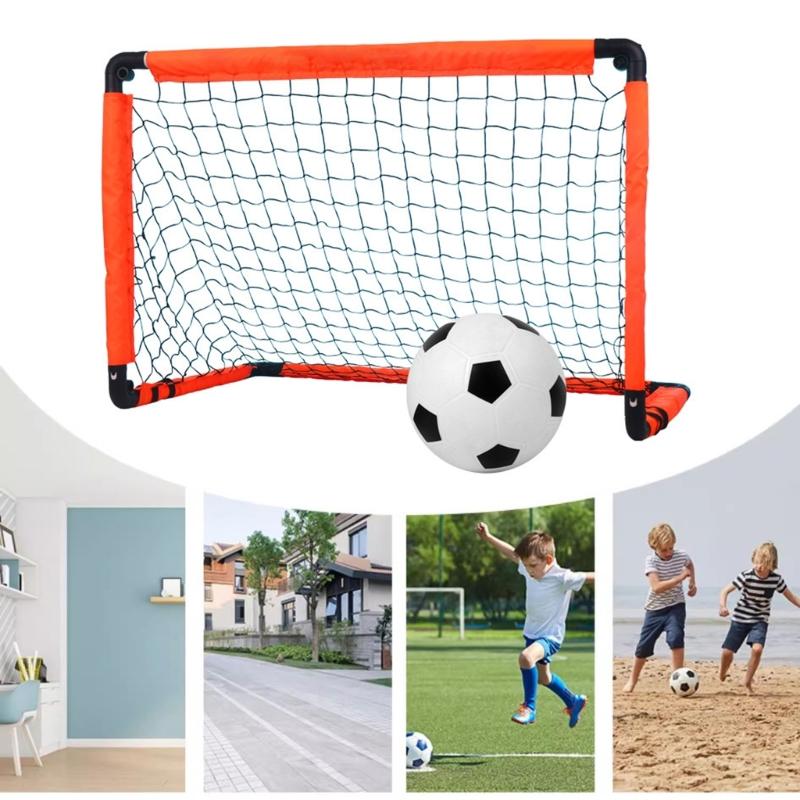 Foldable Football Goals Mini Soccer Ball Net Portable Soccer Goal Practice Soccer Net Football Outdoor Training Net