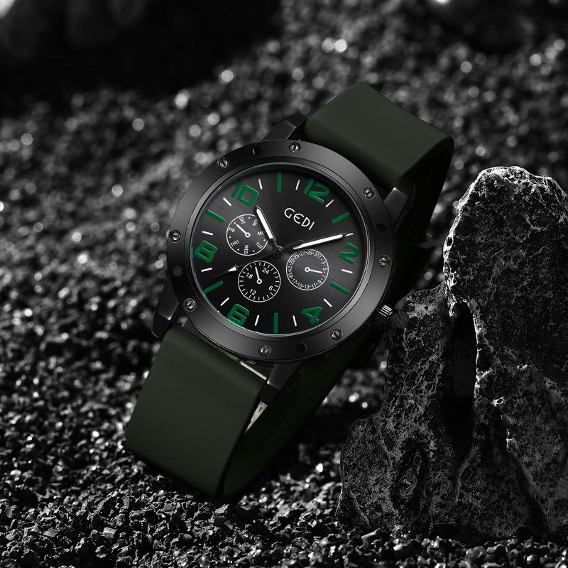 Men'S Sports Silicone Watch Waterproof Student Quartz Watch Men'S High-End Luminous Watch