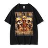 Tung Tung Tung Sahur T-shirt Men's Summer Sweat-absorbing Breathable Top Cotton Crew Neck Short Sleeve Fashion Men's Clothing