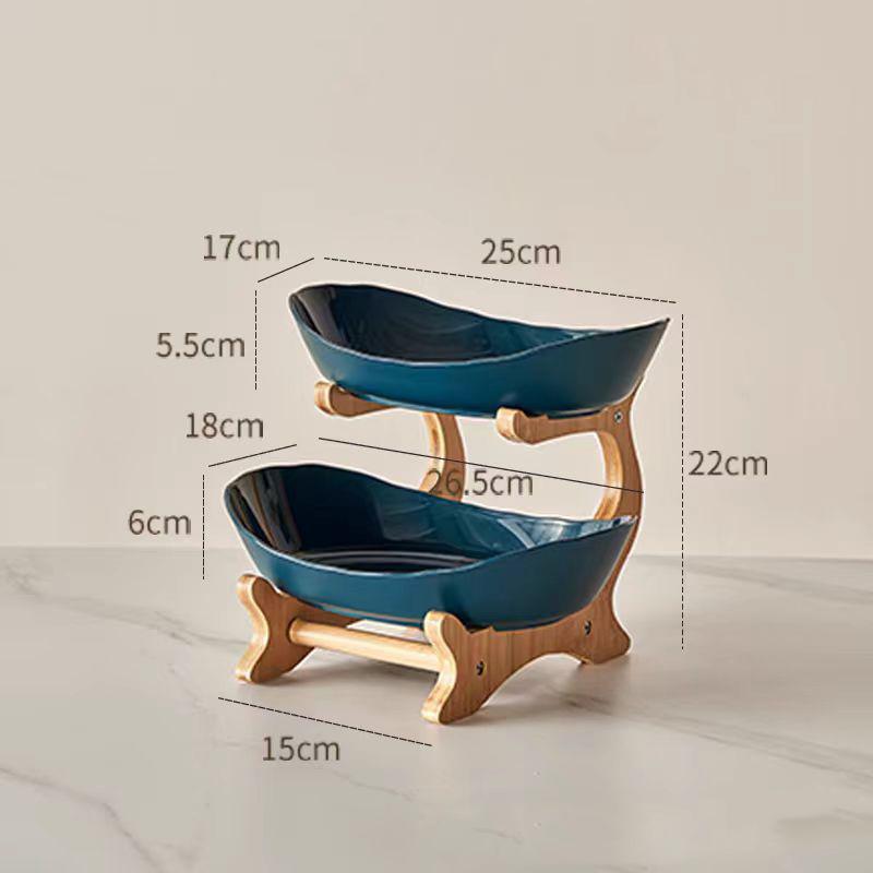 Layer Fruit Plate Home Living Room Plastic Snack Dish Creative Modern Dried Fruit Basket Candy Dish Cake Salad Bowl
