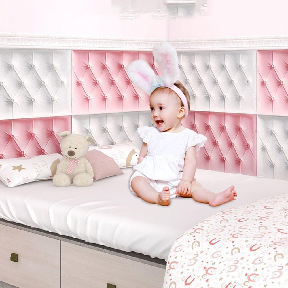 Home Decoration Thicken 3D Wall Stickers Self-adhesive Diy Soft Cushion Anti-Collision Wallpaper Kids Bedroom