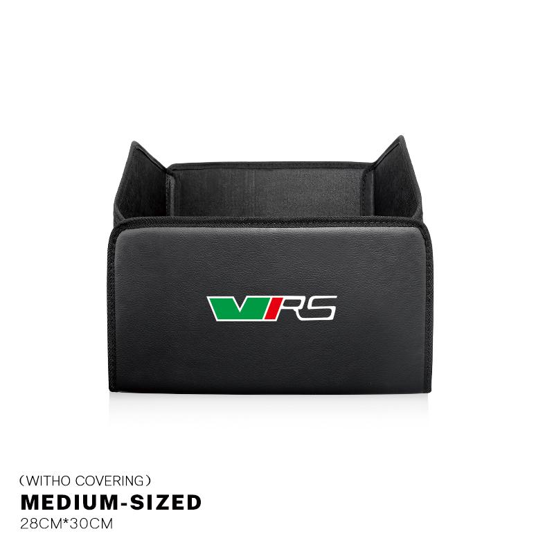 Auto Kofferraum Aufbewahrungsbox Leder Aufräum Organizer Tasche Für Skoda Octavia Superb Rapid Kodiaq Karoq Fabia Kamiq Vision RS Yeti Scala FI4