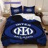 Inter Milan Legacy: Blue Passion Bedding (1 * Duvet Cover + 2 * Pillowcase, Without Core) Soft and Comfortable Christmas Birthday Gift