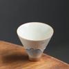 Hand-Painted Landscape Ceramic Tea Cup, Plant Ash Glaze & Underglaze Color, Bamboo Hat Design for Gongfu Tea Ceremony Home Decor