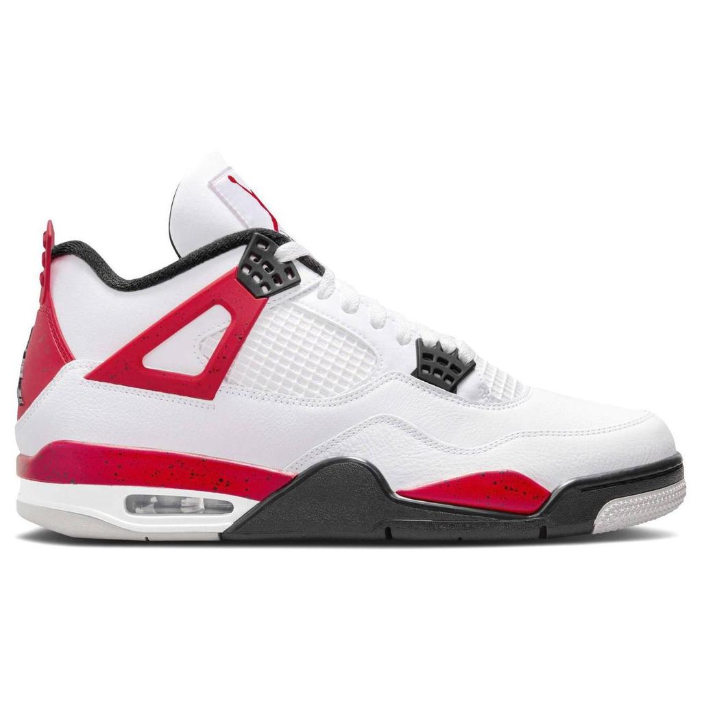 Air Jordan 4 Retro Red Cement Men Sneakers White Fire-Red Black DH6927-161