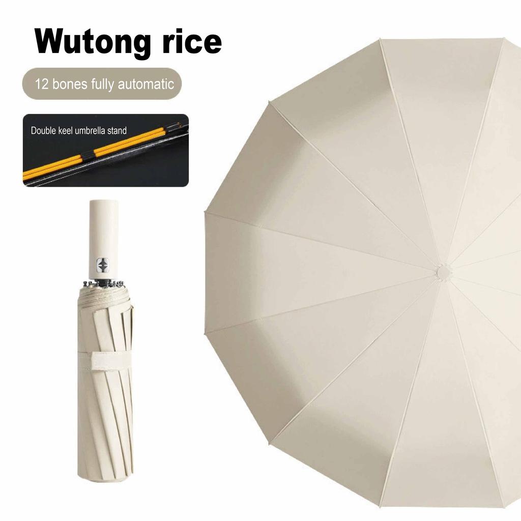 24 Fracture Umbrella, Sun And Rain Dual-Purpose Fully Automatic Umbrella, High-End Sense, Men'S Vinyl Sunshade, Sun Protecti