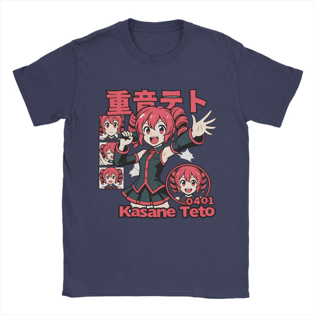 Kasane Teto Anime T Shirt Summer Cotton T Shirts For Men Trending Print Tee Shirt Short Sleeve Vintage Tees