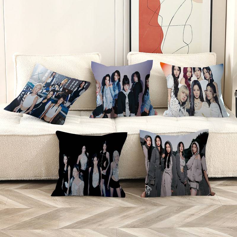 Girlgroup Unique N-Nmixx Pillow Anime Pillow Sofa Bed Head Pillow Cover Cushion Cover 45X45 Cm Fashion