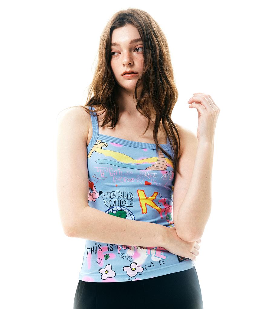 Soipeuyukaen Drawing Full Print Sleeveless