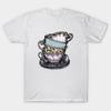 T-Shirt Damen Teetassen Harajuku Print Kawaii T-Shirt Sommer Kurzarm Damen T-Shirt Top Tee