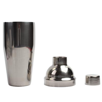 750ml Stainless Steel Cocktail Shaker Set Three Piece Bartender Mixer Includes Shaker Tin Cap and Strainer for Home Bar Use