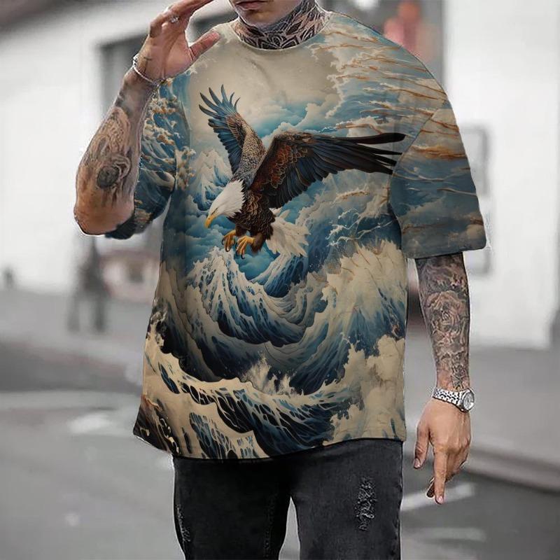 Vlajka Litvy Tričko s 3D tlačou Pánske Litovský štátny znak Vzor Krátky rukáv Teplákové súpravy Outwear Street Tričká Mužské oblečenie