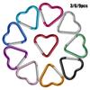 Accessories Water Bottle Hanging Keyring Hook Aluminum Carabiner Keychain Clip Heart-shaped Buckles