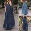 2024 Summer Cotton & Linen Sleeveless Loose Fit Round Neck Swing Dress