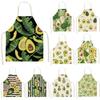 Avocado Pattern Apron Adult Children Sleeveless Anti-fouling Kitchen Home Kitchen Baking Waist Bib