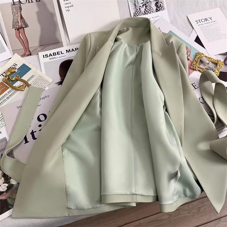 New Green Blazer Jacket Women Style Slim Fit Waist Coat