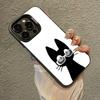 Cute Black Cat Phone Case For IPhone 16 15 Plus 14 13 12mini 11Pro Max Candy Matte Shockproof Back Cover