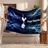 Tottenham Hotspur FC Personalisierte Fleecedecke Mit Fußballlogo, Individueller Name Text Weich Warm Heimdecke