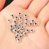 100pcs/set Round Stainless Steel Crafts Jewelry Making DIY Tool Spacer Beads Bracelet Components