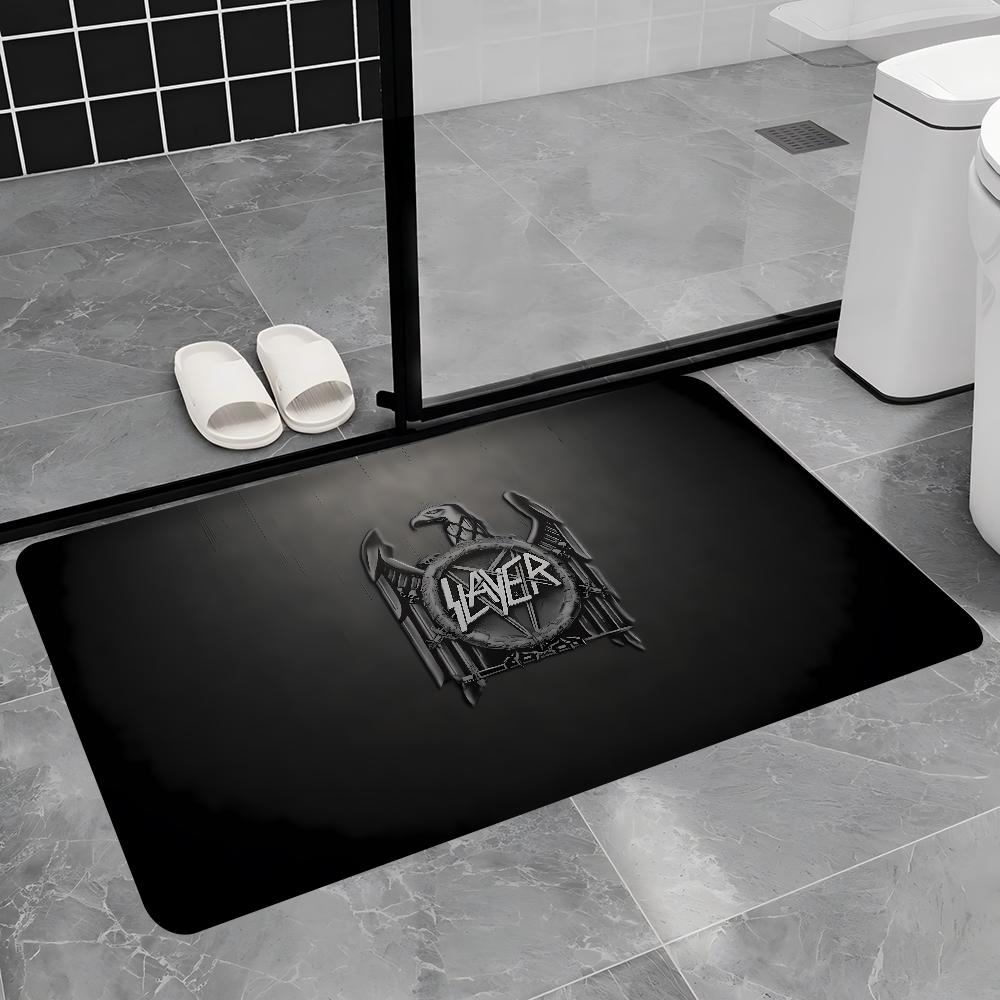 Tapis de Bain Musique Groupe Heavy Metal S-Slayer Style Nordique Tapis de Porte Maison Tapis de Bain-Toilettes Chambre à Coucher Tapis de Porte Bienvenue