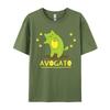 Avogato Cat Avocado Cute Funny Meow Tshirts Printed Tee Party Premium Cotton Tops Classic Tops Tees Cute Pet Tshirt