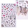 Autocollant pour ongles 3D, doublure, papillon foncé, crâne, fleur, transfert, beaux décalcomanies, accessoires de décoration pour Nail Art, Design à faire soi-même