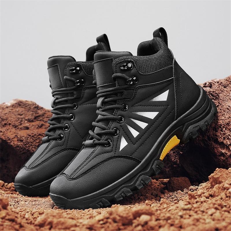 Fashion Ankle Boots Men Platform High-quality Sports Outdoor Hiking Anti Slip Breathable Casual Mountaineering Shoes Botas De Trabajo
