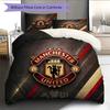Man Utd2 Pattern Bedding Quilt Set  Home Decoration  Gift (1 * Duvet Cover + 2 * Pillowcase  Without Core)