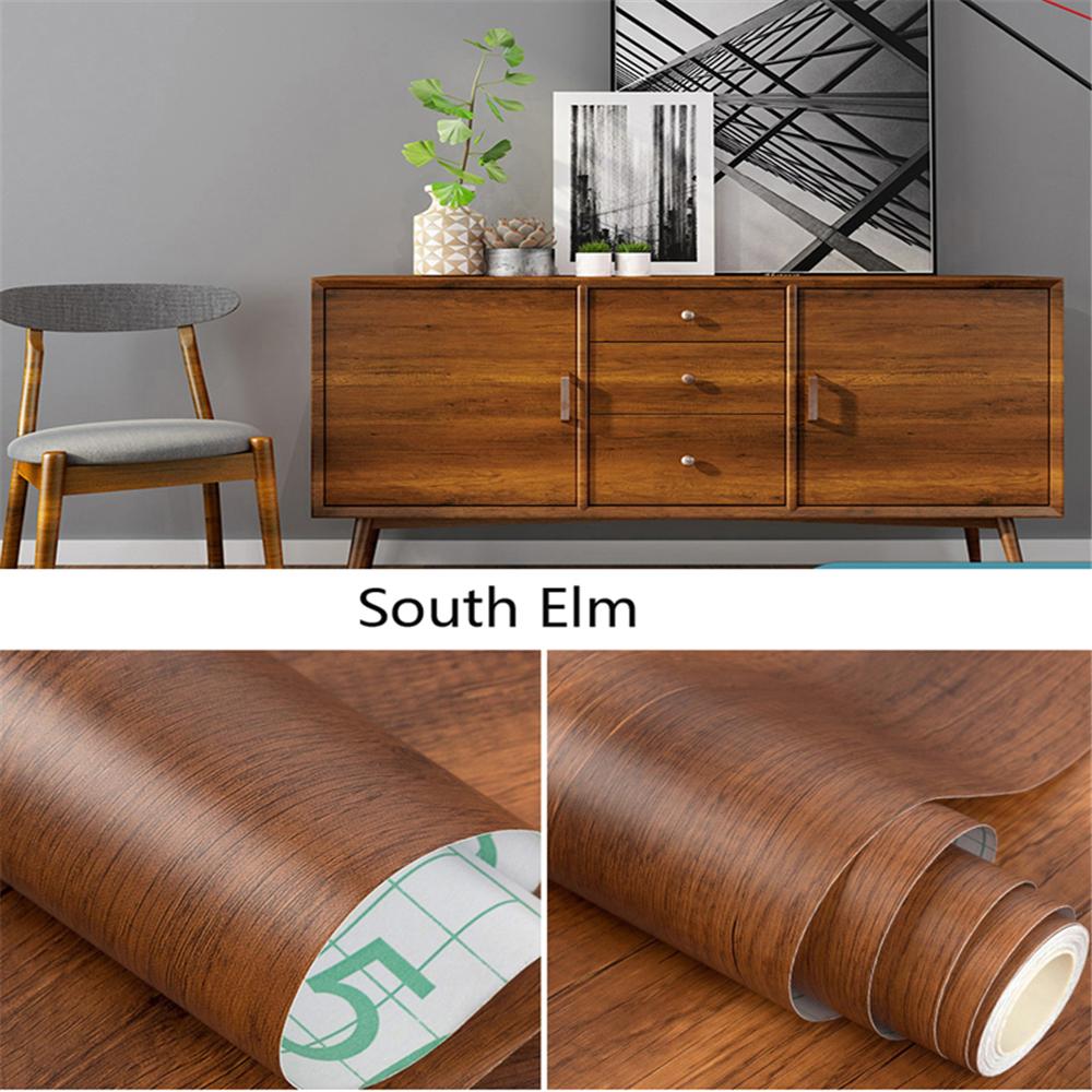 55Cm Wide Wood Decor Paper For Furniture Water-Repellent Vinyl Wall Sticker Self Adhesive Pvc Wall Cover Kitchen Cabinet Door Sticker