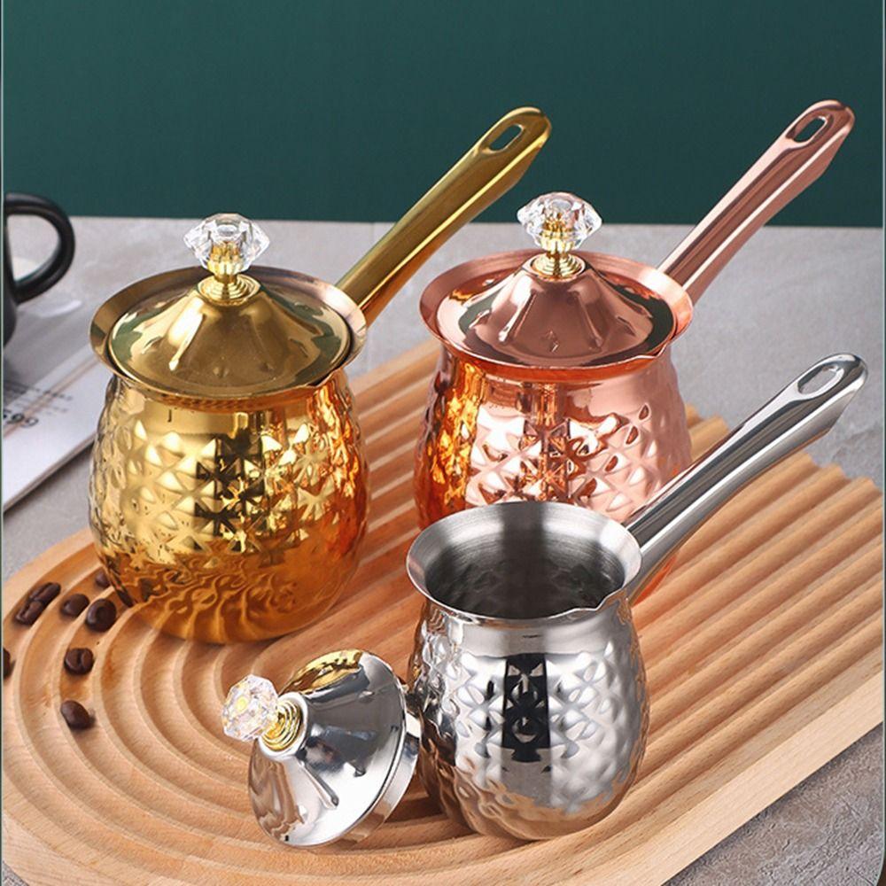 Handcrafted Turkish Coffee Pot Stable Milk Warmer Versatile Coffee Kettle Milk