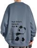 Bligo Long Sleeve Sweatshirt with Round Drop Loose Plus Cute Panda Popular Korean Everyday Men's Collar, Shoulder, Fit, Casual, Sizes, Print, Style,