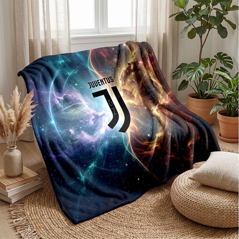 Coperta a tema Juventus FC Morbida coperta in flanella Coperta morbida tipo plaid Coperta accogliente per divano e letto per arredamento domestico