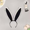 Fluffy Bunny Ear Headband Tail Set Halloween Costume Party Cosplay Y2K Sweet Punk Accessory